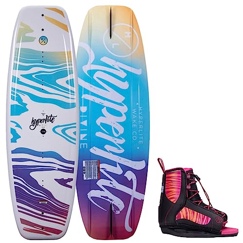Hyperlite Divine Jr. Girls Wakeboard 119 W/Jinx Bindings White/Multi 119cm/(4-8)