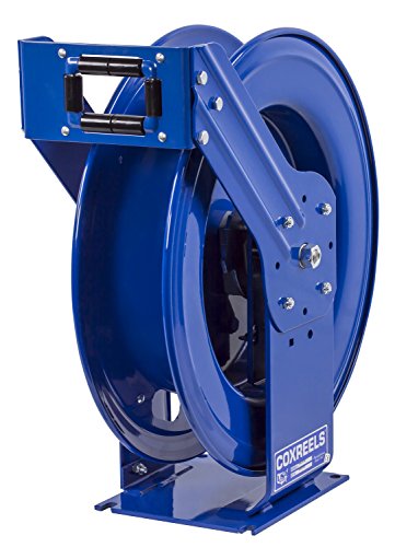 COXREELS Spring Rewind Hose Reel for Fuel Dispensing 3/4" I.D. 75' Hose 300 PSI Blue
