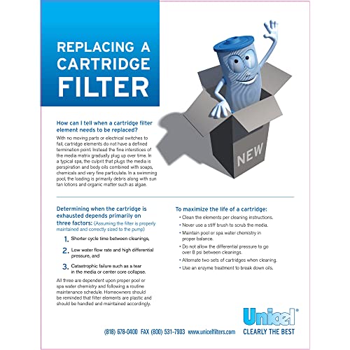 Unicel Swimming Pool Replacement Cartridge Filter C-8417 175 Sq Ft (6 Pack)