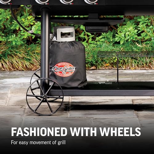 Char-Griller Texas Trio 3-Burner Gas & Charcoal Grill and Smoker Black