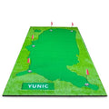 YUNIC Golf Putting Green Premium Nylon Golf Training Putting Mat Green