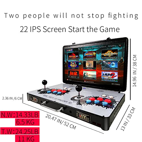 WYGaming Portable 20000 in 1 3D Arcade Game Console 22-inch Screen