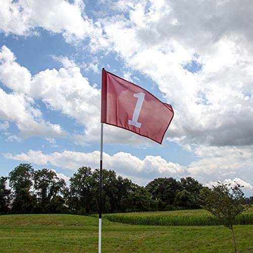 Vispronet Numbered Golf Flags (18) 20in x 14in Red & White #1-18