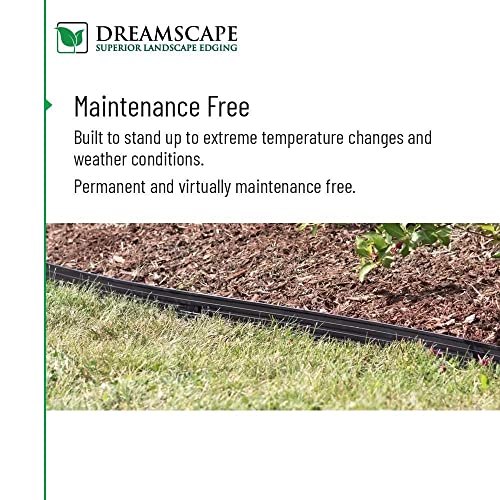 Dreamscape SlideEdge Aluminum Landscape Edging - 16 Strips, 117.5ft Total, Black