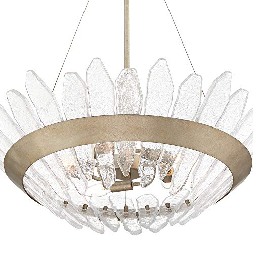 Stiffel Hartford Gray Iron Pendant Chandelier Clear