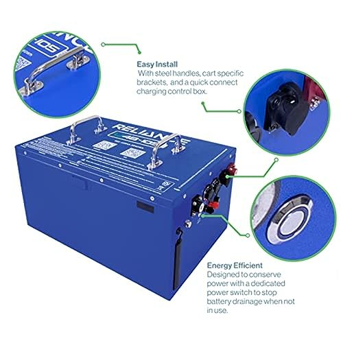 Reliance Li48-105 Lithium Golf Cart Battery & Charger Kit 48V 105AH WiFi Bluetooth