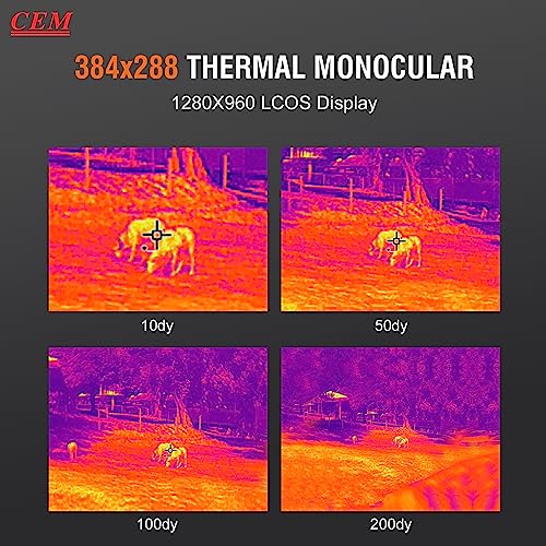 CEM Global Night Vision Thermal Monocular 384x288 50Hz Black