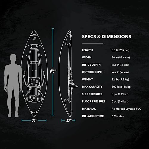 Driftsun Rover 120 Inflatable Kayak - White Classic