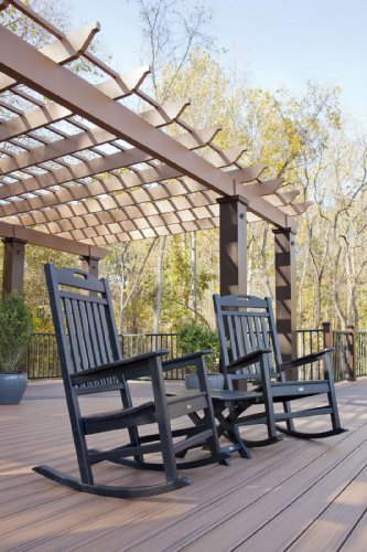 TREX Yacht Club 3-Piece Rocker Chair Set Charcoal Black