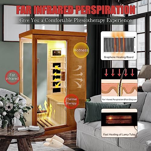 RIDFY Infrared Sauna Home Spa with Control Panel Natural