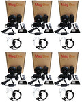 Moto-SR BPR40-U16 UHF Radio 450-470MHz 4W 16 Channel with Surveillance Headset, Pack of 6