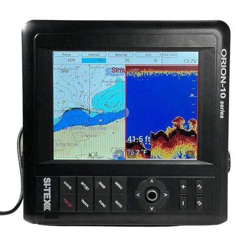 Si-Tex 10" Chartplotter/Sounder Combo with Internal GPS & C-MAP 4D Card Black