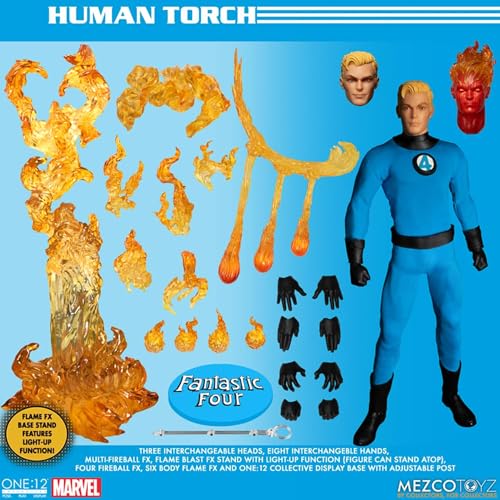 Mezco Fantastic Four One:12 Deluxe Multicoloured Action Figures Set