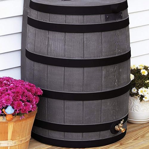 Good Ideas Rain Wizard 50 Gallon Water Storage Barrel 4 Pack Brown