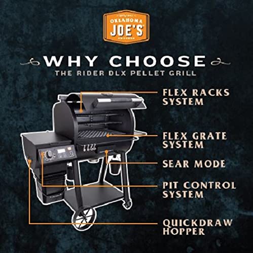 Oklahoma Joe's Rider 1200 DLX Pellet Grill & Smoker Red