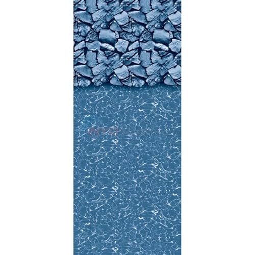 Pureline 33-Foot Round Overlap Pool Liner Aqua Marble Heavy Gauge
