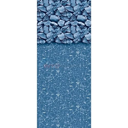 Pureline 18 x 33 Foot Oval Dual Bead Above Ground Pool Liner 54" Wall Aqua Marble Heavy Gauge