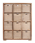 Deco 79 Wood Teak Rattan Basket 48x65 Inch Brown