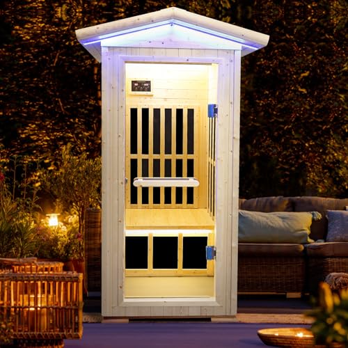 Daleyzay One Person Far Infrared Sauna Natural Finnish Spruce