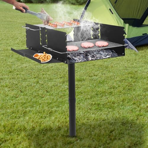WTIOPJ Large Heavy Duty Charcoal Grill Black