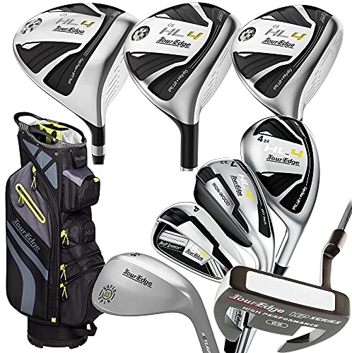 Tour Edge HL4 to-Go Men's Complete Golf Set Uniflex Steel RH Black/White