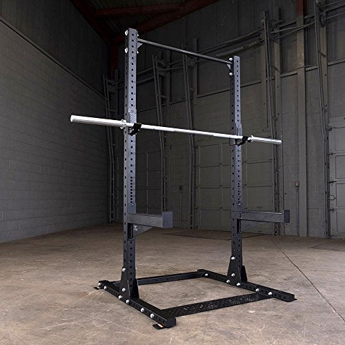 Body-Solid SPR500 Half Rack Squat Stand with Pull Up Bar Black