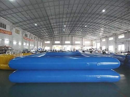 FOKAI Inflatable PVC Rectangle Above Ground Swimming Pool