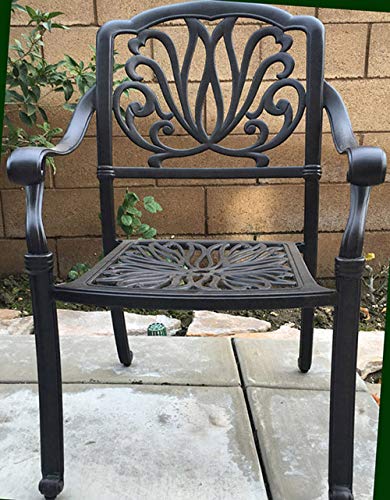Sunvuepatio 11 Piece Patio Dining Set Cast Aluminum Outdoor Furniture Rectangular Extendable Table Desert Bronze