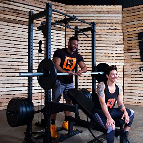 Rugged Strength & Fitness Half Rack with Extended Package Black