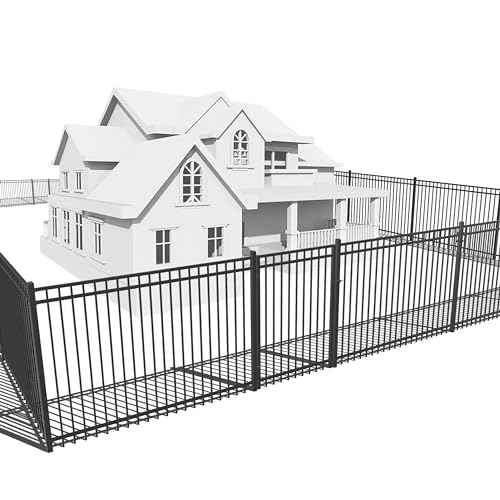 Fencer Wire Heavy Duty Flat Top Fence Barrier Kit 100FT Black