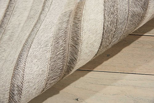Calvin Klein Home Prairie Contemporary Area Rug Silver 5'6" x 7'5