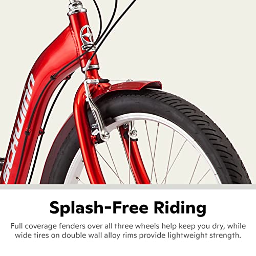 Schwinn Meridian Deluxe Adult Tricycle Bike 26-Inch Red