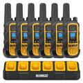 DEWALT DXFRS800 2 Watt Heavy Duty Waterproof Walkie Talkies with Gang Charger (6 Pack)