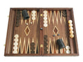 Neroulia Maple Backgammon Set Hand-Carved Eagle Cover Large 19" Brown