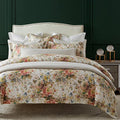 H HIEND ACCENTS Floral Bedding Jardin Lyocell King Comforter Set Salmon
