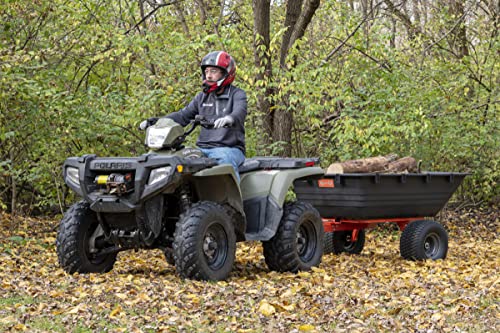 Agri-Fab 1,000 lb Tow Behind Poly Dump Cart Black/Orange