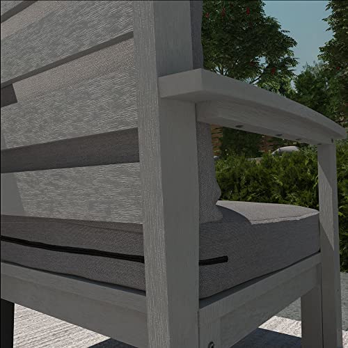 Highwood Bespoke Deep Seating Loveseat, Chair & Conversation Table Stone Gray / Coastal Teak