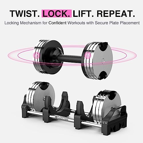 FF Finer Form Adjustable Dumbbells 5-32.5 LBs Chrome