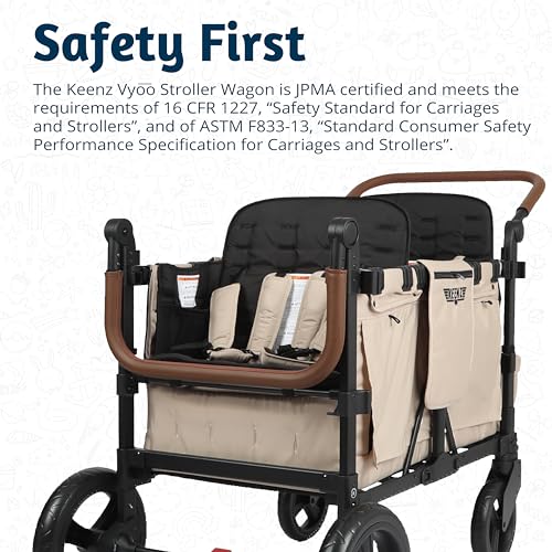 Keenz VYOO Stroller Wagon with Canopy Mocha