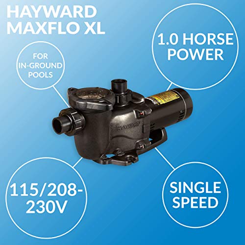Hayward W3SP2307X10 MaxFlo XL Pool Pump, 1 HP Black