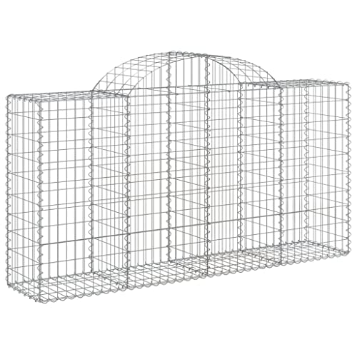 Arched Gabion Baskets 4 pcs Galvanized Iron Plant Pots Self-Watering Indoor Outdoor Gardening White Black