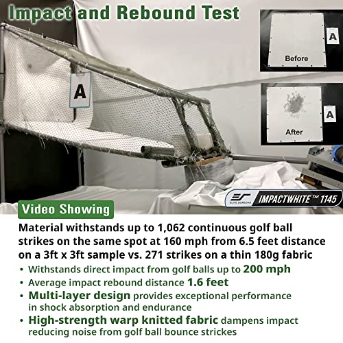 Elite Screens GolfSim DIY 10'x8' Impact Screen ImpactWhite 1145