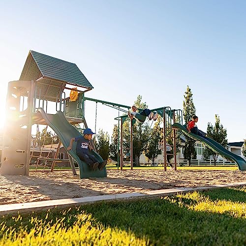 Lifetime Big Stuff Deluxe Swing Set Playset Earthtone
