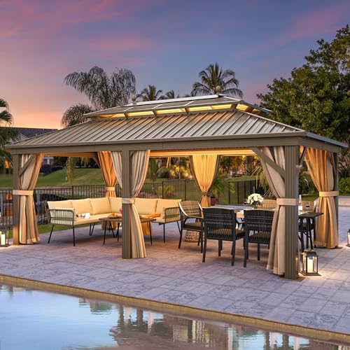 YITAHOME 12X20FT Hardtop Gazebo Bronze