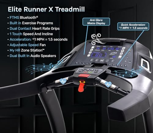 3G Cardio Elite Runner Treadmill Black