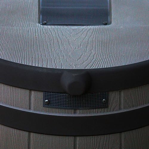 Good Ideas Rain Wizard 50 Gallon Water Storage Barrel Oak With Darkened Ribs (3 Pack)