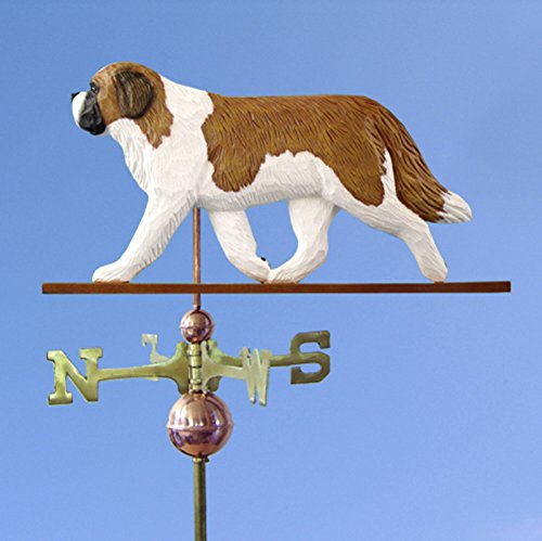 Saint Bernard Hand Carved & Painted Weathervane 22 Inch