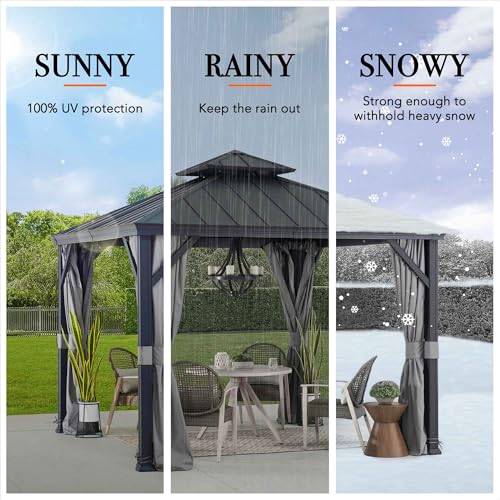 SummerCove 10 ft. x 10 ft. Hardtop Gazebo Black