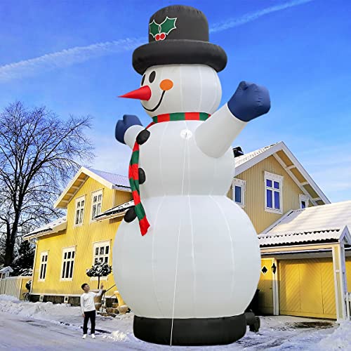 OZIS Giant 40Ft Premium Inflatable Snowman with Blower White