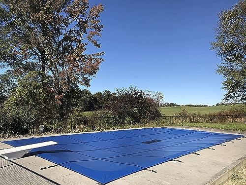WaterWarden Inground Pool Safety Cover 20' x 42' Rectangle Solid Blue